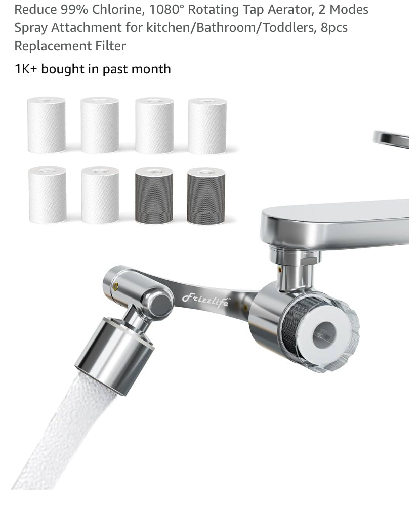 Filtered Faucet extender- Bathroom/Kitchen sink- universal fit