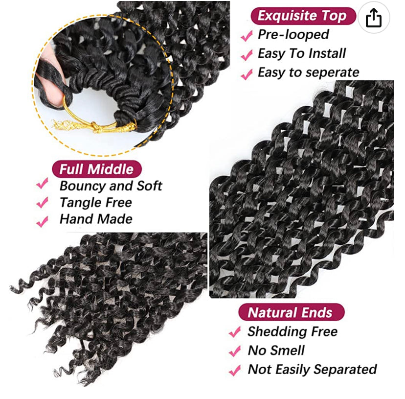 Braiding/Crochet Hair Water Wave Premium