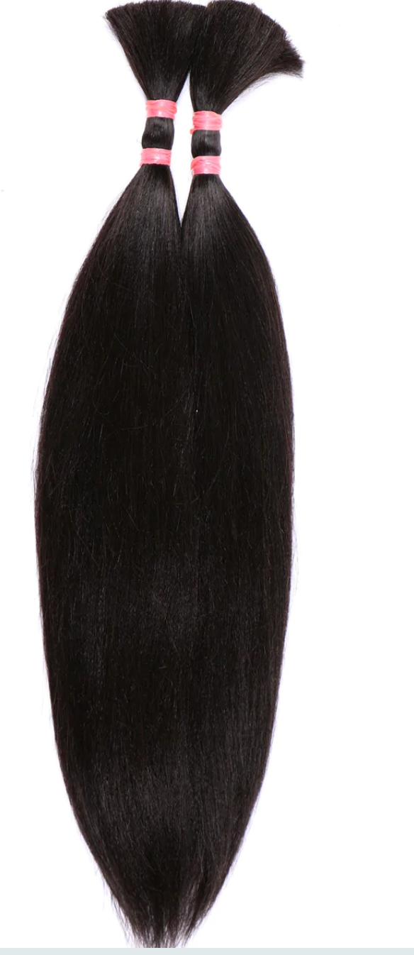 Human Hair for Braiding - Kinky Straight Bulk