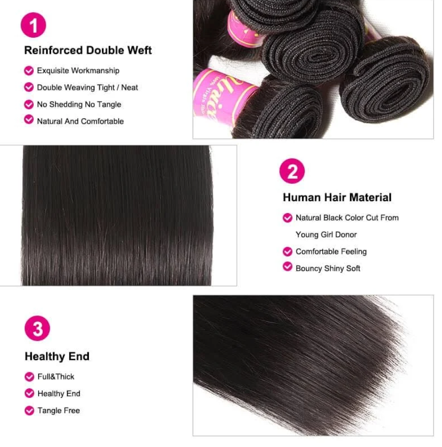 Human Hair for Weaving - Kinky Straight Weft